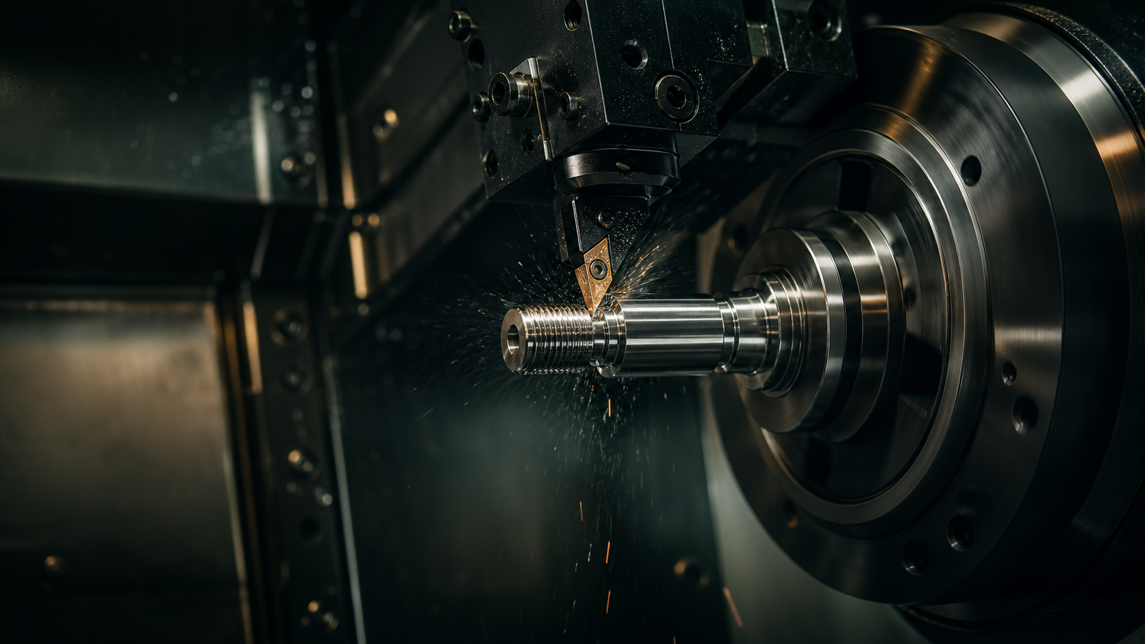 Precision threaded component produced by CNC turning