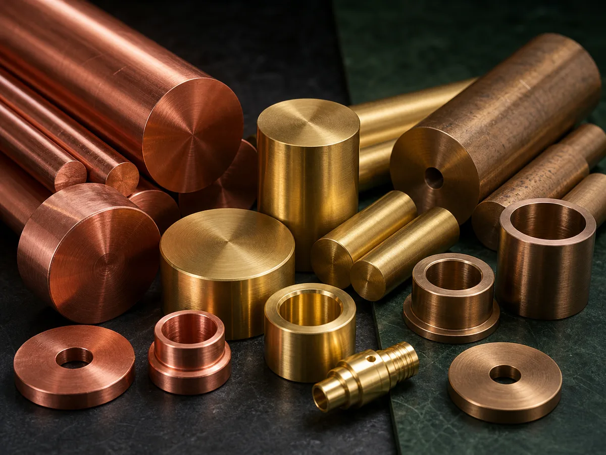 Copper, brass, lead-free brass, and phosphor bronze materials